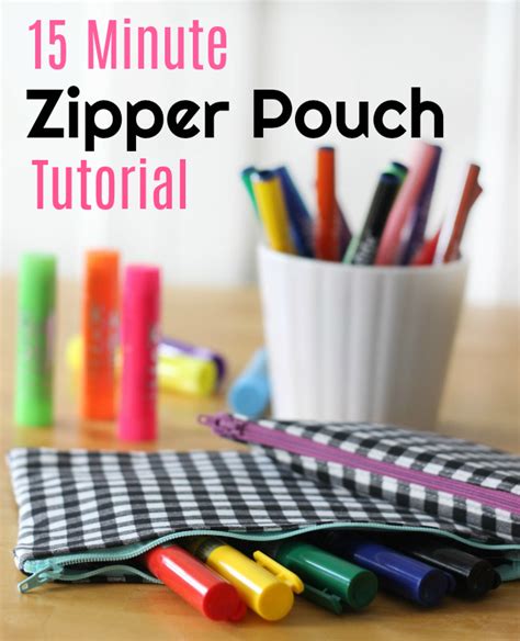 This zipper pencil pouch tutorial is such a quick and easy project and these pouches are useful ...