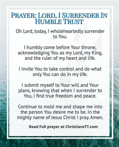 Prayer: Lord, I Surrender In Humble Trust - ChristiansTT