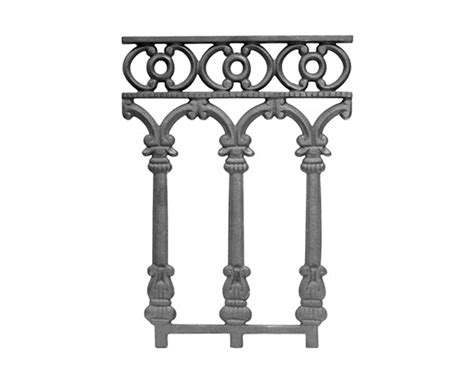 King Architectural Metals Cast Iron Railing Panel, European - #45-7153 ...