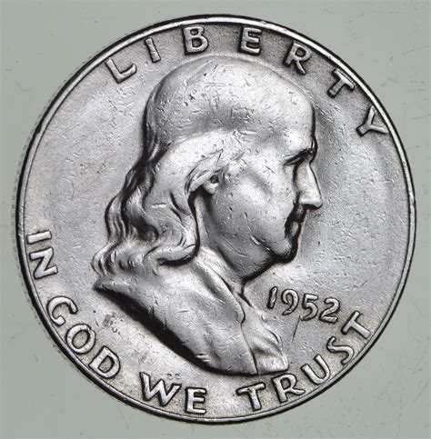 Higher Grade - 1952-S - RARE Franklin Half Dollar 90% SIlver Coin ...