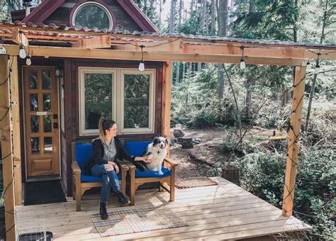 My New Tiny House Porch was Built for $2,000 in a Wooded Oasis