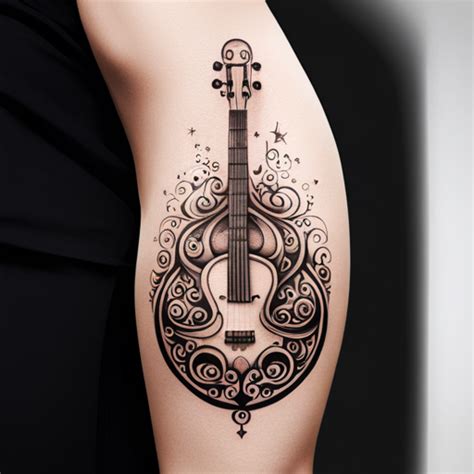 Ai Musical Tattoo Ideas: Guitar, Staff, & Violin – artAIstry