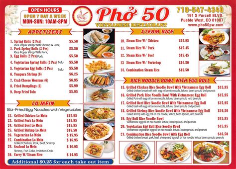 Our Menu – Pho50