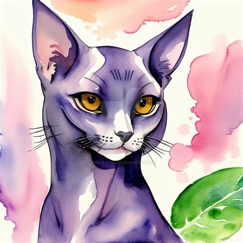 Don Sphynx watercolor by TheArtfulHub on DeviantArt