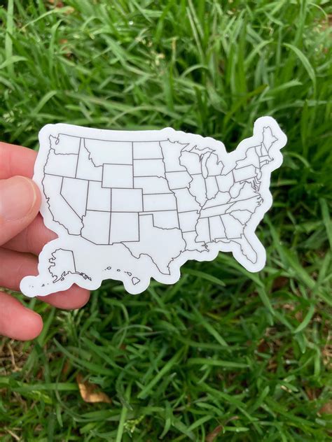 US Map Sticker, States Sticker, Road Trip Sticker, Where I've Traveled ...