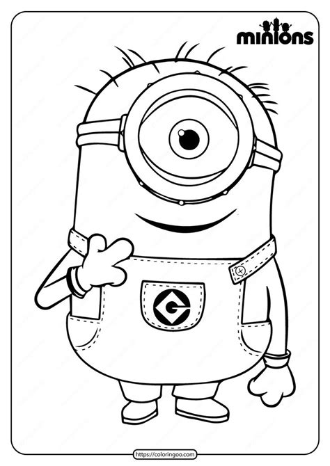 Printable Minions Carl Pdf Coloring Page | Minion coloring pages, Minions coloring pages, Minion art