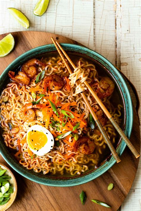 Chili Lime Shrimp Ramen Noodles - Modern Farmhouse Eats