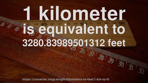 1 km to ft - How long is 1 kilometer in feet? [CONVERT]