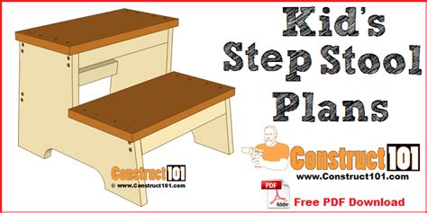 Kids Step Stool Plans Free PDF Download - Construct101