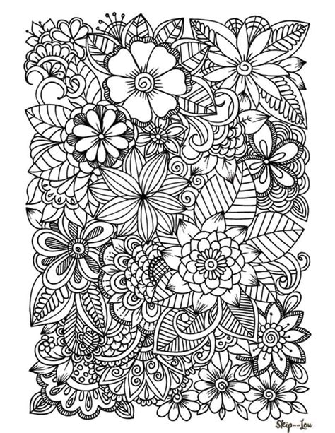 FREE Flower Coloring Pages for Kids and Adults | Skip To My Lou | Printable flower coloring ...