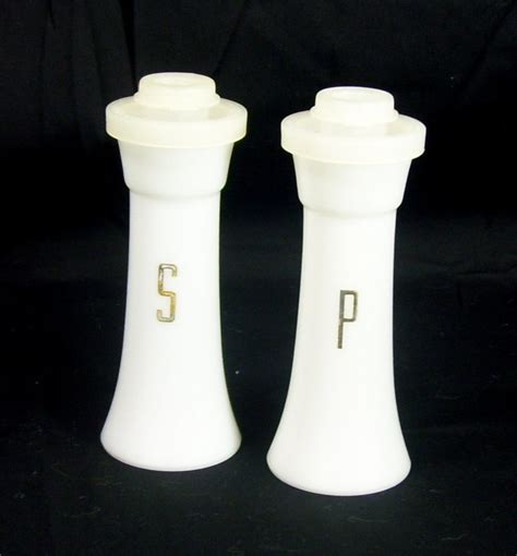 Vintage Tupperware Salt Pepper Shakers White Mini 4 Size