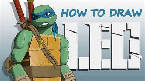 How to draw Leonardo from Teenage Mutant Ninja Turtles - YouTube