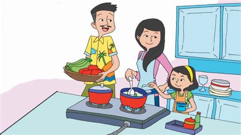 Gambar Memasak Bersama Keluarga Kartun – retorika