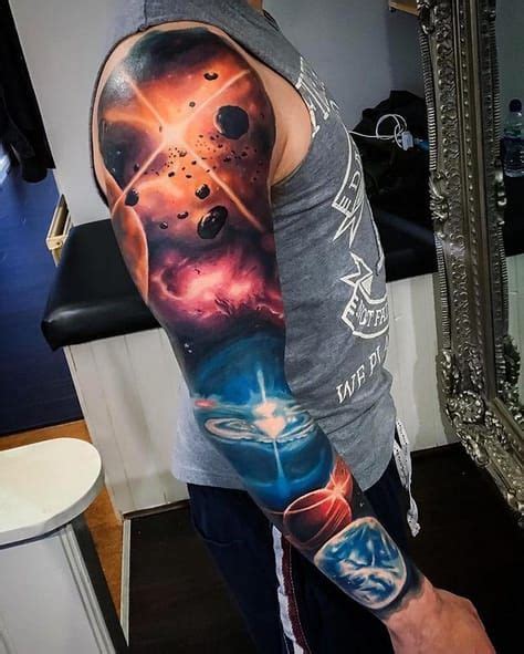 85 Space and Galaxy Tattoo Designs and Ideas - Tattoos that are from Outer Space - Tattoo Me Now