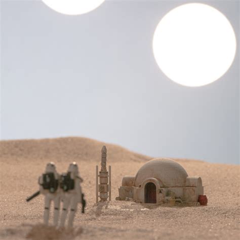 3D Print of Luke Skywalker's Home, Tatooine - Star Wars by jannemallinen