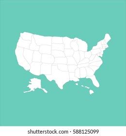 Usa Map Stock Vector (Royalty Free) 588125099 | Shutterstock