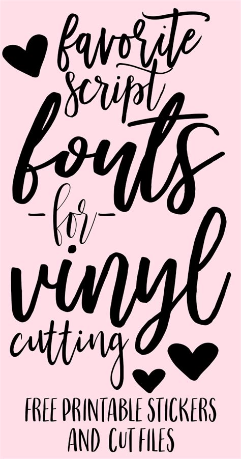 Free Fonts For Vinyl Cutting