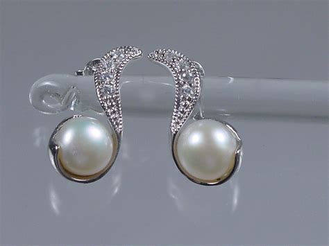 Sterling Silver Pearl Earrings