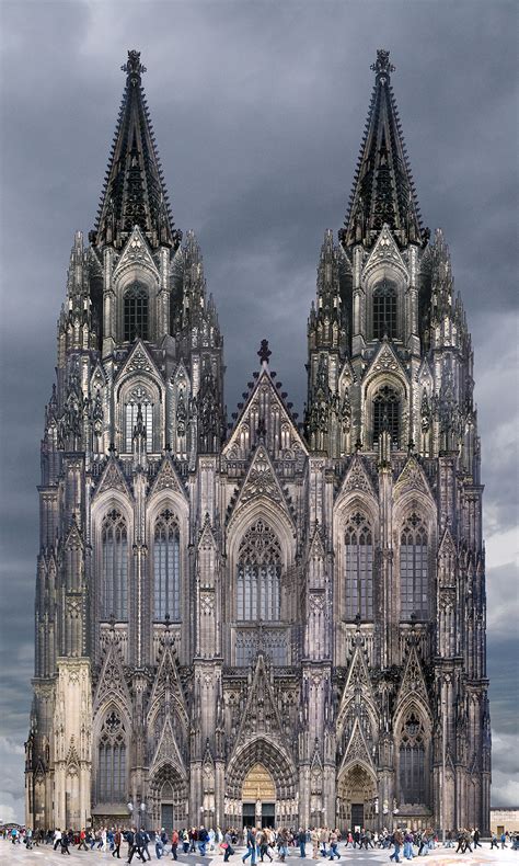 Cologne Cathedral in Cologne, Germany. It's the largest church in Germany. Built from 1248-1880 ...