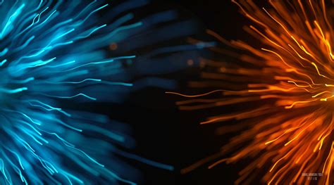 Particle 4K 3, black, blue, and orange digital wallpaper #Artistic # ...