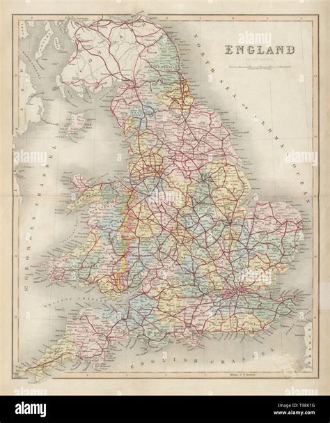 19th map england counties hi-res stock photography and images - Alamy