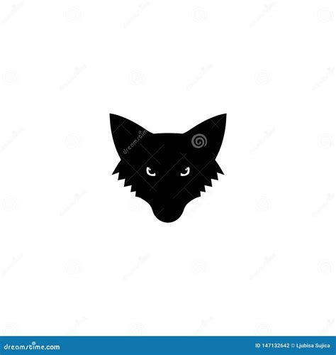 Coyote Head logo icon stock vector. Illustration of cute - 147132642