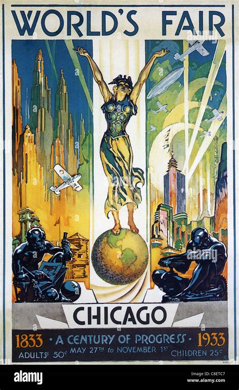 WORLD'S FAIR CHICAGO 1933 - Poster designed by Glen Sheffer Stock Photo: 39664471 - Alamy