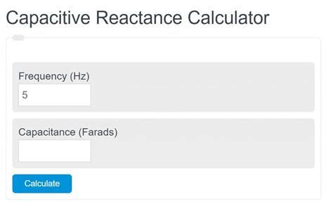 Capacitive Reactance Calculator - Calculator Academy