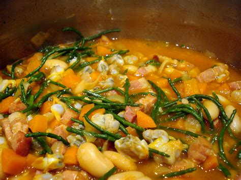 Cannellini bean, bacon, cockle, and samphire soup | Made wit… | Flickr