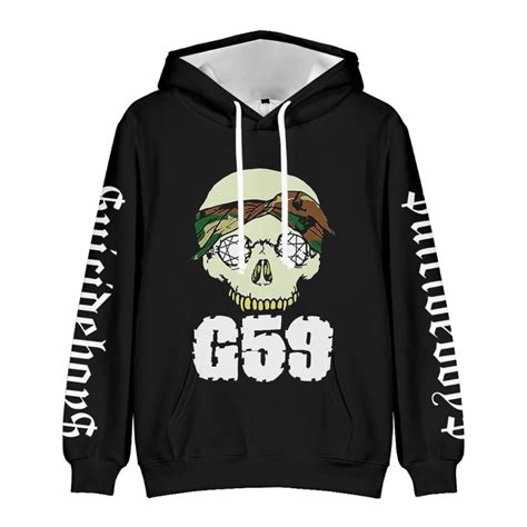 $uicideboy$ G59 Record Merch Long Sleeve Black Hoodie