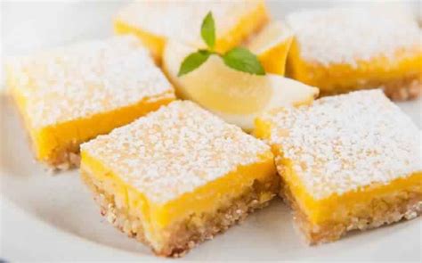 Low Fat Lemon Bars Recipe - New Kitchen Book