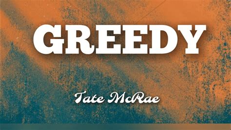 GREEDY lyrics | Tate Mcrae - YouTube