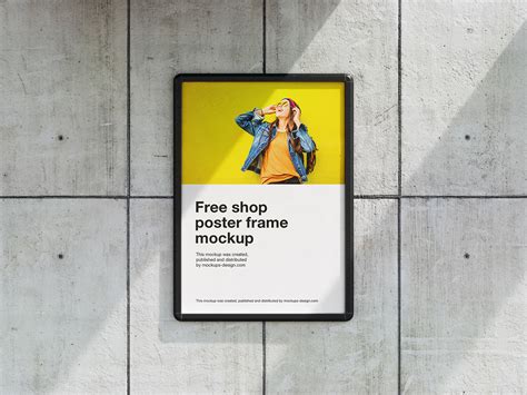 Street poster frame mockup - Instant Download