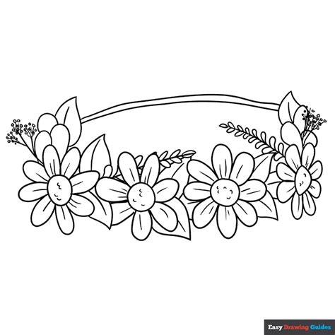 Crown Flower Drawing Images | Best Flower Site