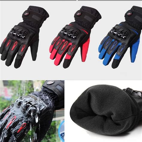 For BMW Honda Yamaha Harley Motorcycle Accessories Gloves 100% Waterproof Windproof Winter Warm ...