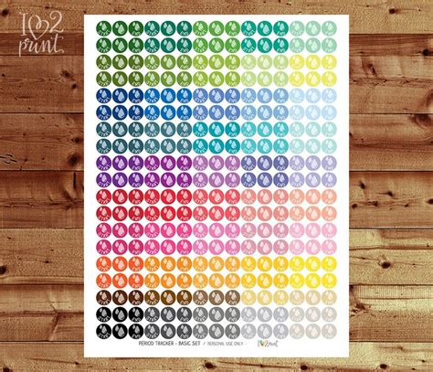 Period Tracker Planner Stickers Printable Planner Stickers | Etsy