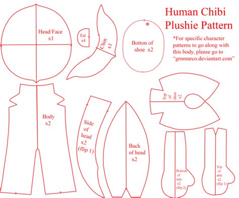 Human Chibi Plushie Pattern by GrnMarco.deviantart.com on @DeviantArt ...