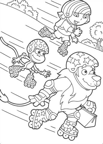 Rollerblading coloring page | Free Printable Coloring Pages