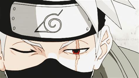 Kakashi Hatake Sharingan Naruto Black And White GIF | GIFDB.com