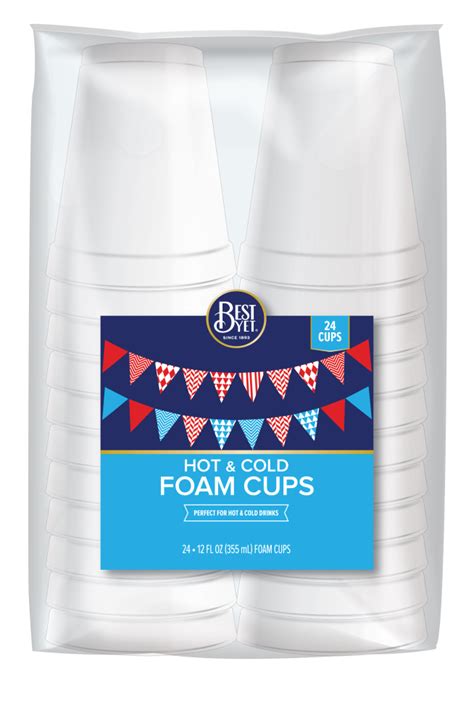 Foam Cups 12Oz - Best Yet Brand