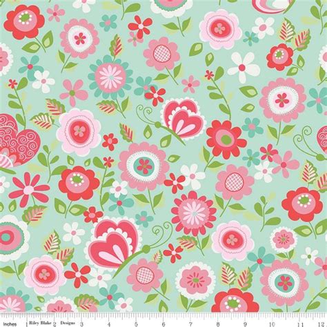 45 Riley Blake Butterflies Berries Flannel | Riley blake designs, Riley ...