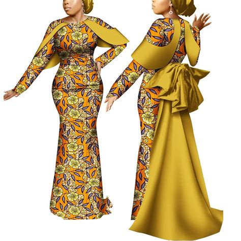 African Dresses for Women Long Skirt MultilevelTraditional Ankara Kente Print for Party | Long ...