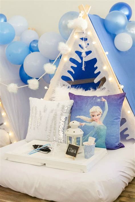 Frozen Sleepover Teepee Party | Teepee party, Sleepover party ...