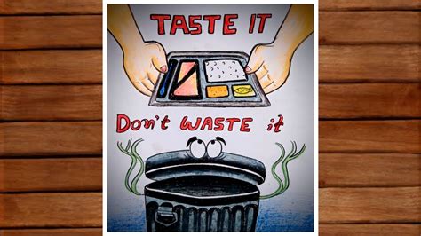 STOP FOOD WASTING Drawing Very Easy | How to draw Stop Food Wasting Poster | Stop Food Wasting ...