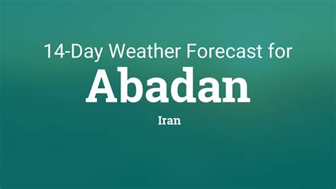 Abadan, Iran 14 day weather forecast