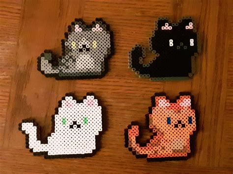 Cute Perler Bead Cat - Etsy