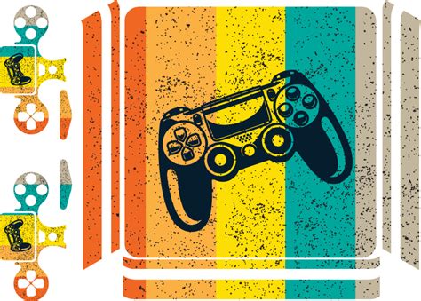 ps4 controller in colors Playstation 4 stickers - TenStickers