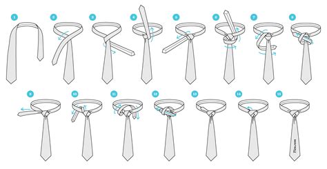 Tie Double Windsor Knot Diagram