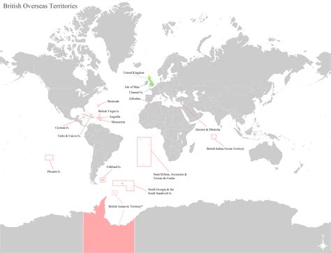 Map of British Overseas Territories from Wikipedia #uk #britain World ...