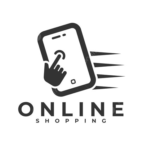 Smartphone Online Shop Logo Design With Click Icon, Online Shopping, Shoping Bag, E Commerce PNG ...